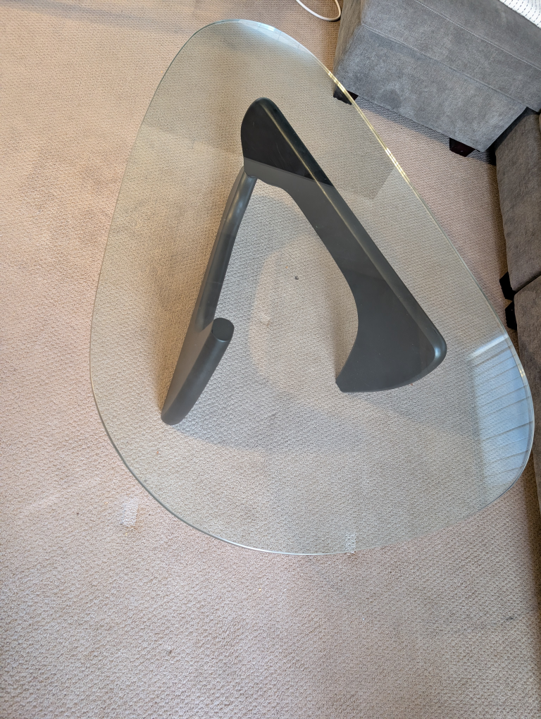 Glass Coffee Table with Modern Base - photo 4