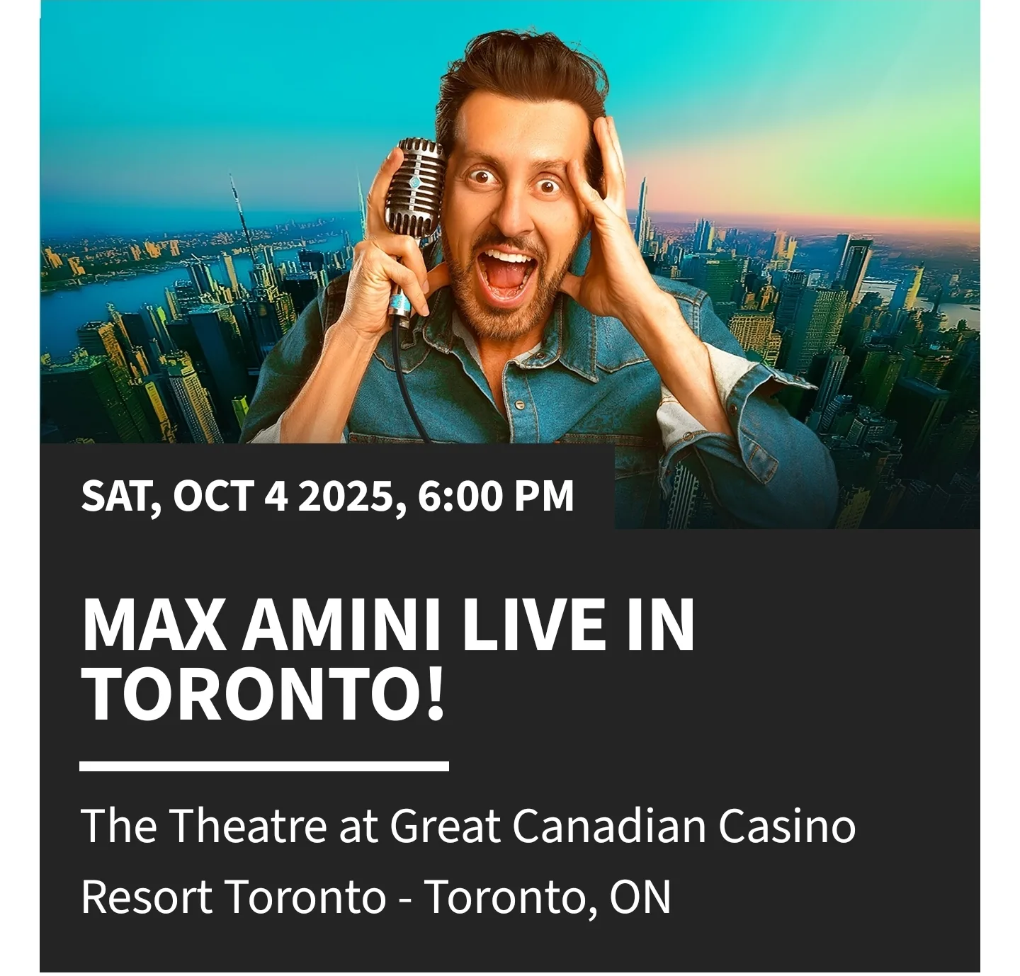 Max Amini Live in Toronto Ticket thumbnail