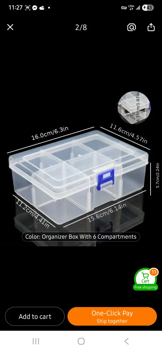 NEW Organizer Box with 6 Compartments 📦 image indicator(2)