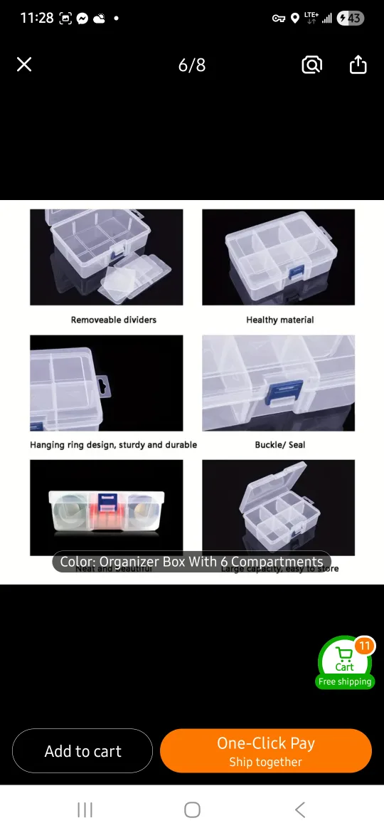 NEW Organizer Box with 6 Compartments 📦 image indicator(4)