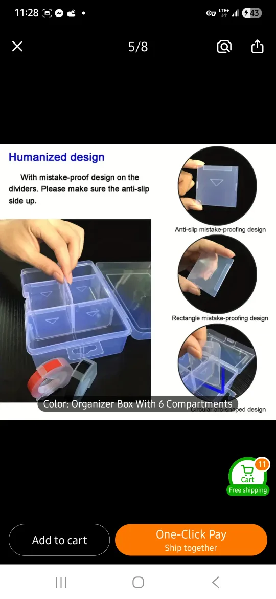 NEW Organizer Box with 6 Compartments 📦 image indicator(5)