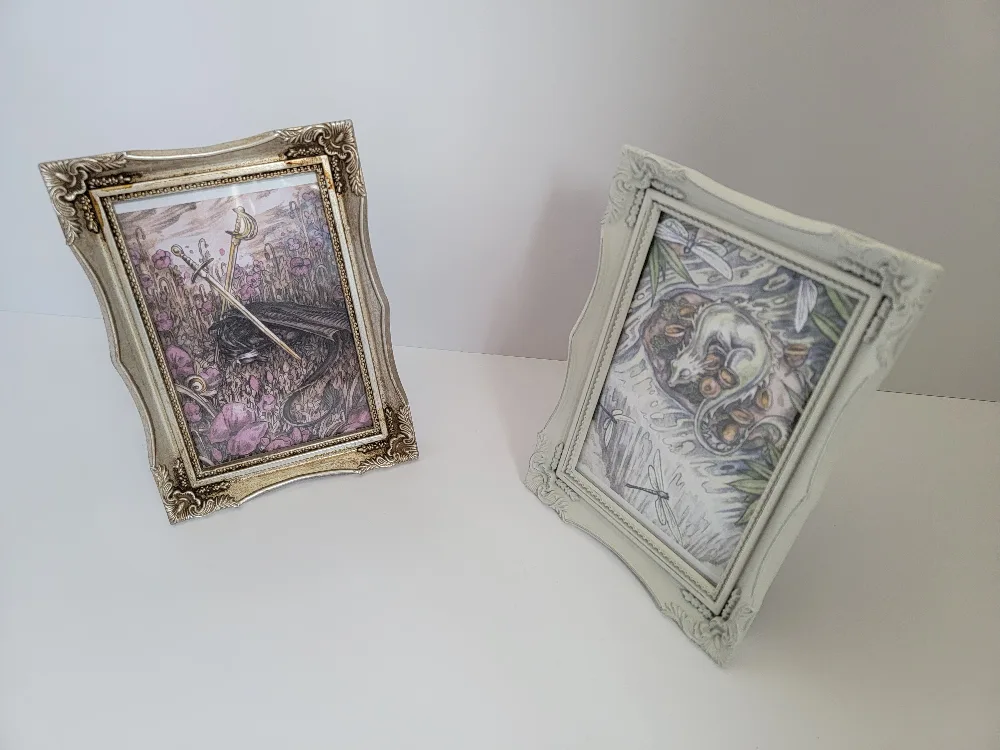 Two Ornate Picture Frames with Dragon Art image indicator(2)