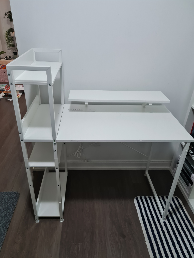 White Desk with Shelves - photo 4