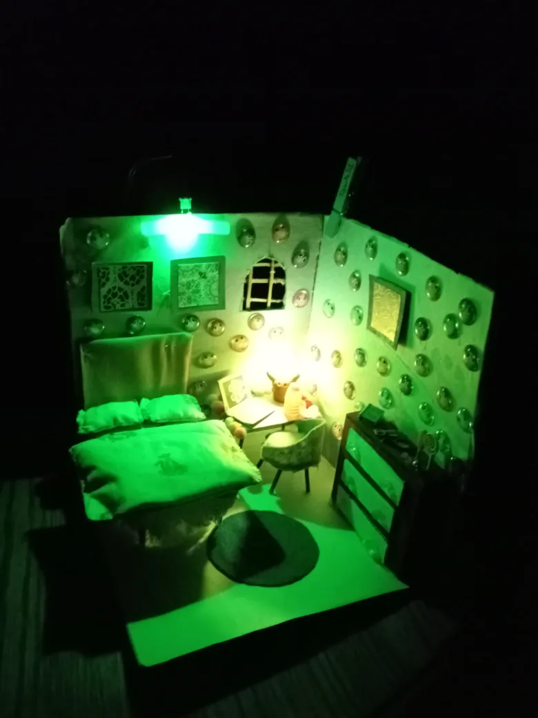 Handmade arts and crafts made by me mini bedroom. image indicator(4)