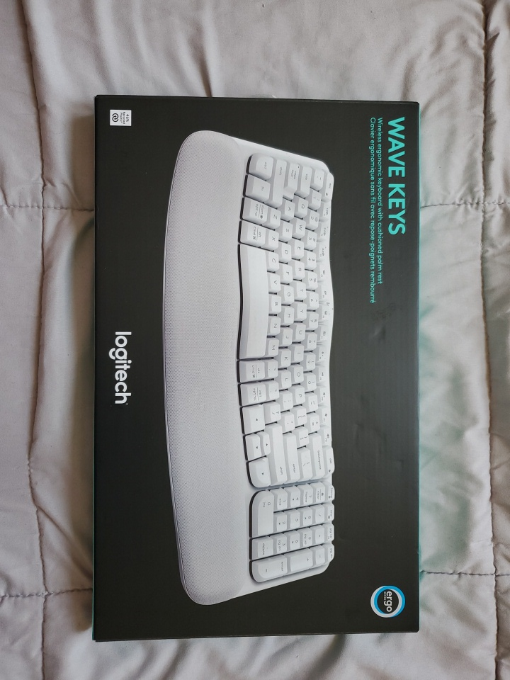 Logitech Wave Keys Wireless Ergonomic Keyboard - NEW open box!