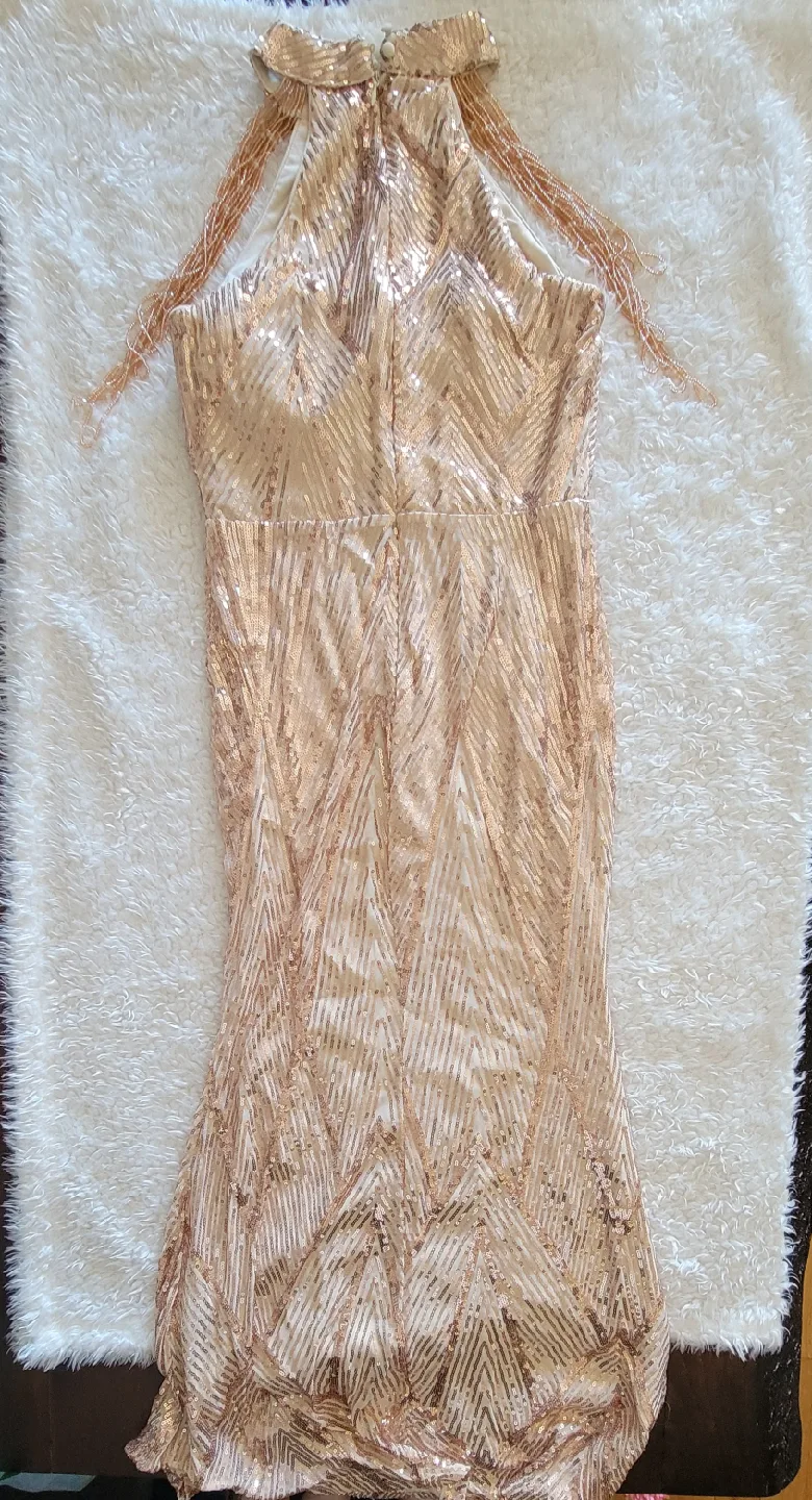 Halter Neck Sequin Mermaid Prom / Evening Dress image indicator(4)