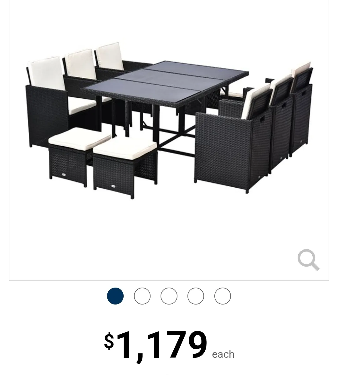 Outdoor Patio Dining Set - Table & Chairs image indicator(5)