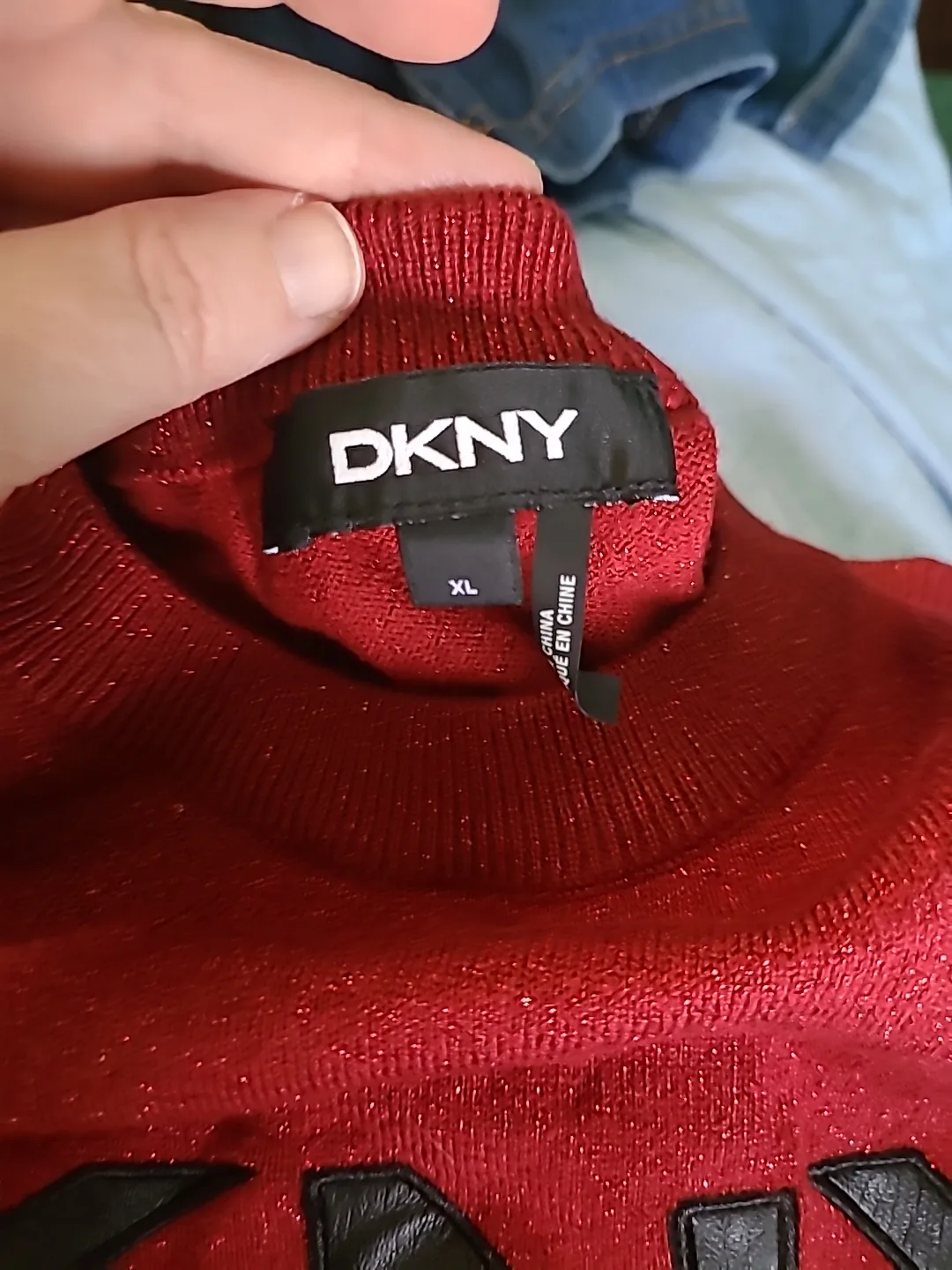 DKNY Red Sweater, Size XL image indicator(5)