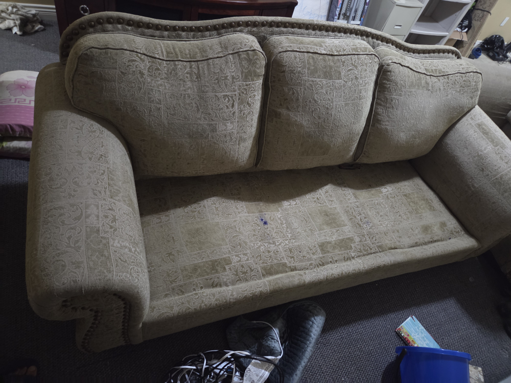 Patterned Beige Sofa - photo 2