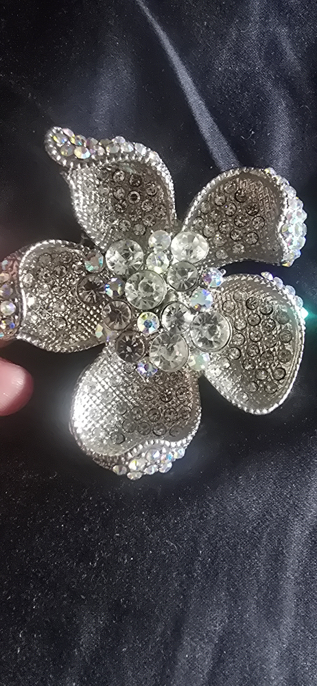 Flower Ring Silver Tone - photo 2