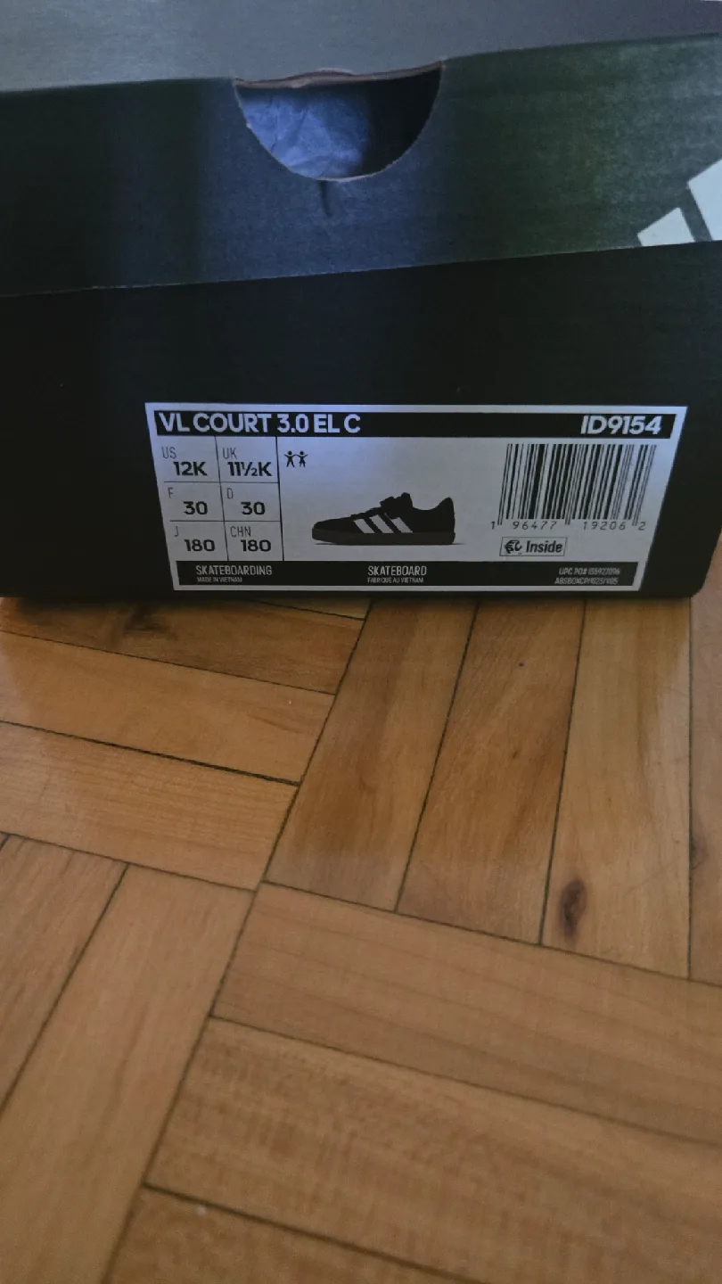 Adidas VL Court 3.0 EL C Kids Shoes - Size 12K image indicator(6)