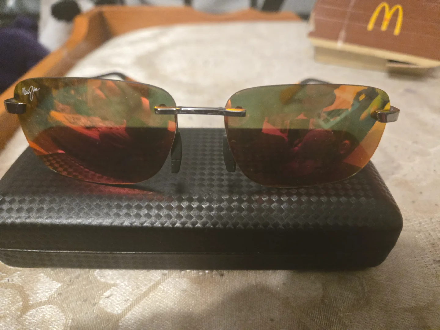 Maui Jim Lanakila Sunglasses - Silver Frame, Red Polarized Lens thumbnail