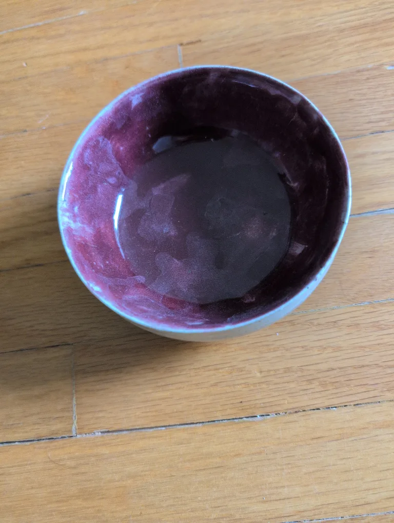 Small Ceramic Bowl - Maroon Interior thumbnail