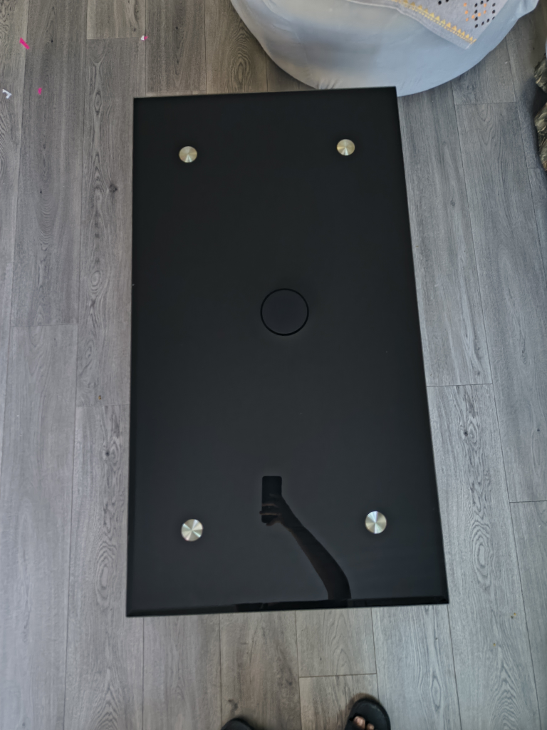 Black Glass Top Coffee Table - photo 5