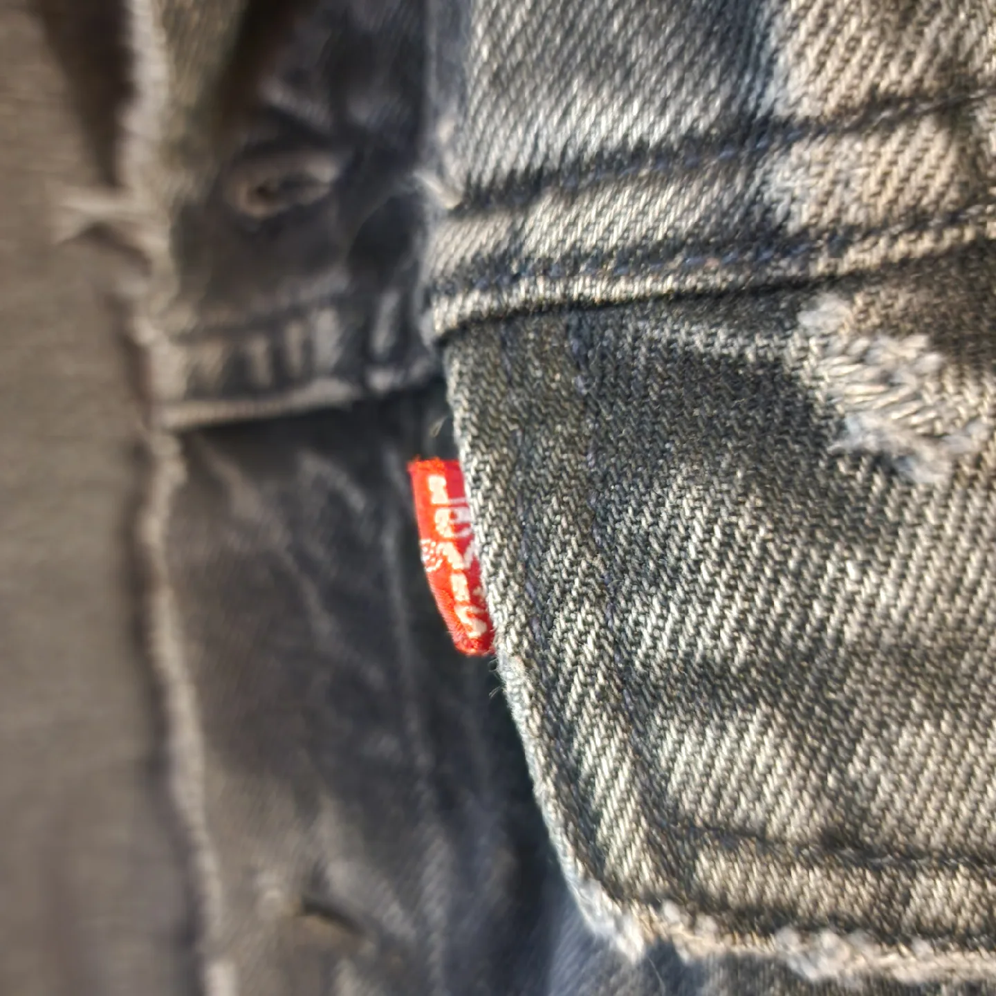 Levi's Denim Vest - Black, Distressed image indicator(2)