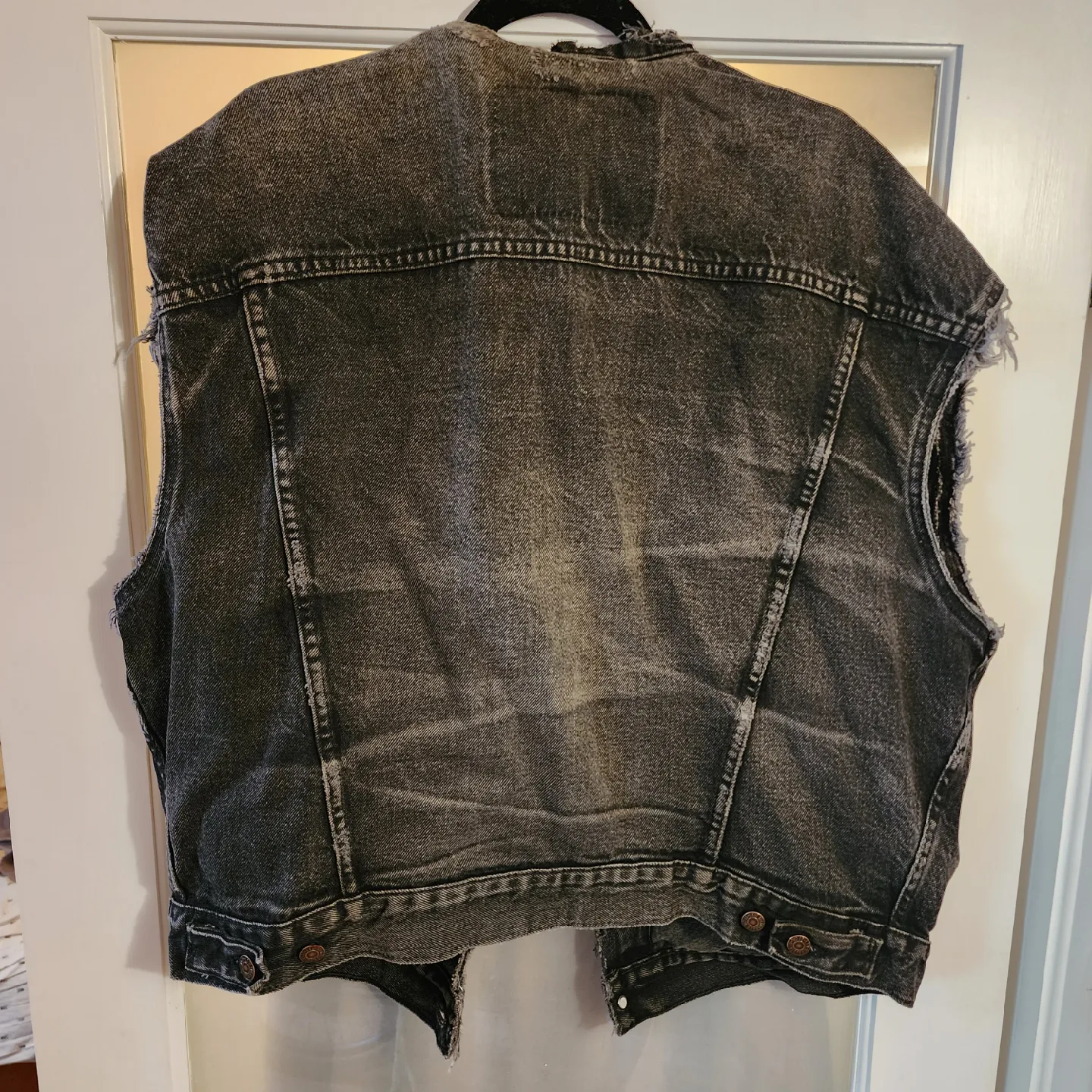 Levi's Denim Vest - Black, Distressed image indicator(3)