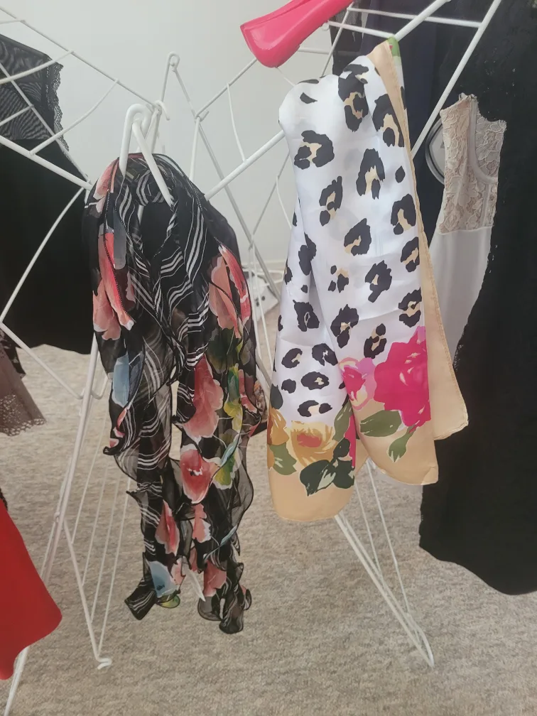 Assorted Scarves - Floral & Leopard Print thumbnail