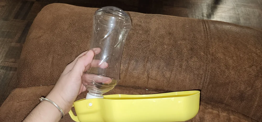 Portable Dog Water Bottle Dispenser - Yellow thumbnail