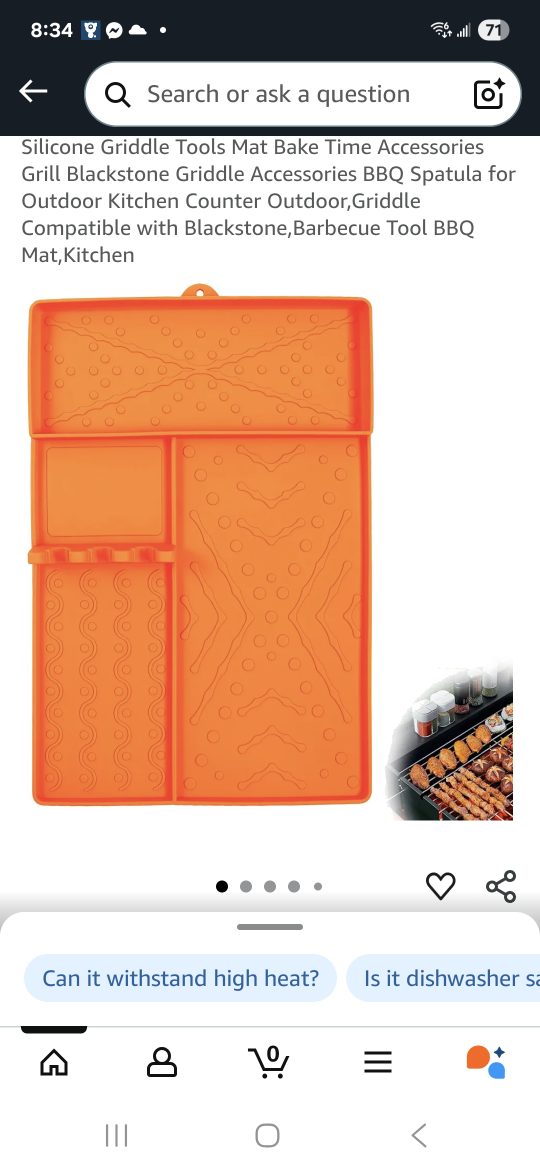 Silicone Griddle Tools Mat - Orange - photo 5