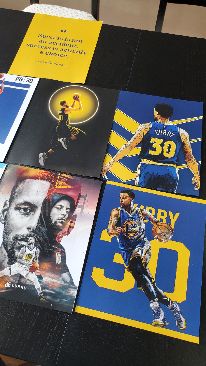 Steph Curry Basketball Wall Art NBA Poster, 9 Pack - photo 4