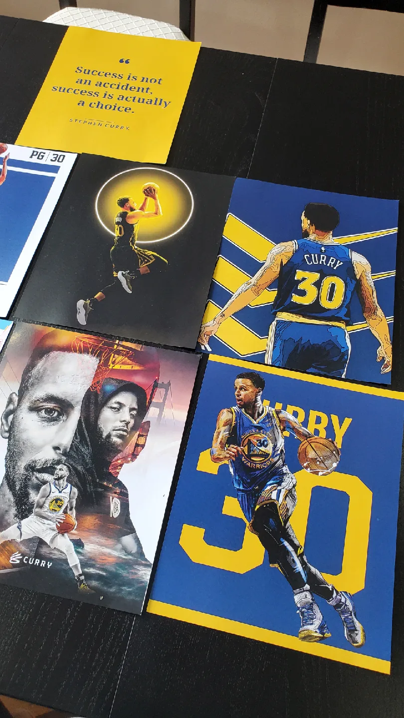 Steph Curry Basketball Wall Art NBA Poster, 9 Pack image indicator(4)