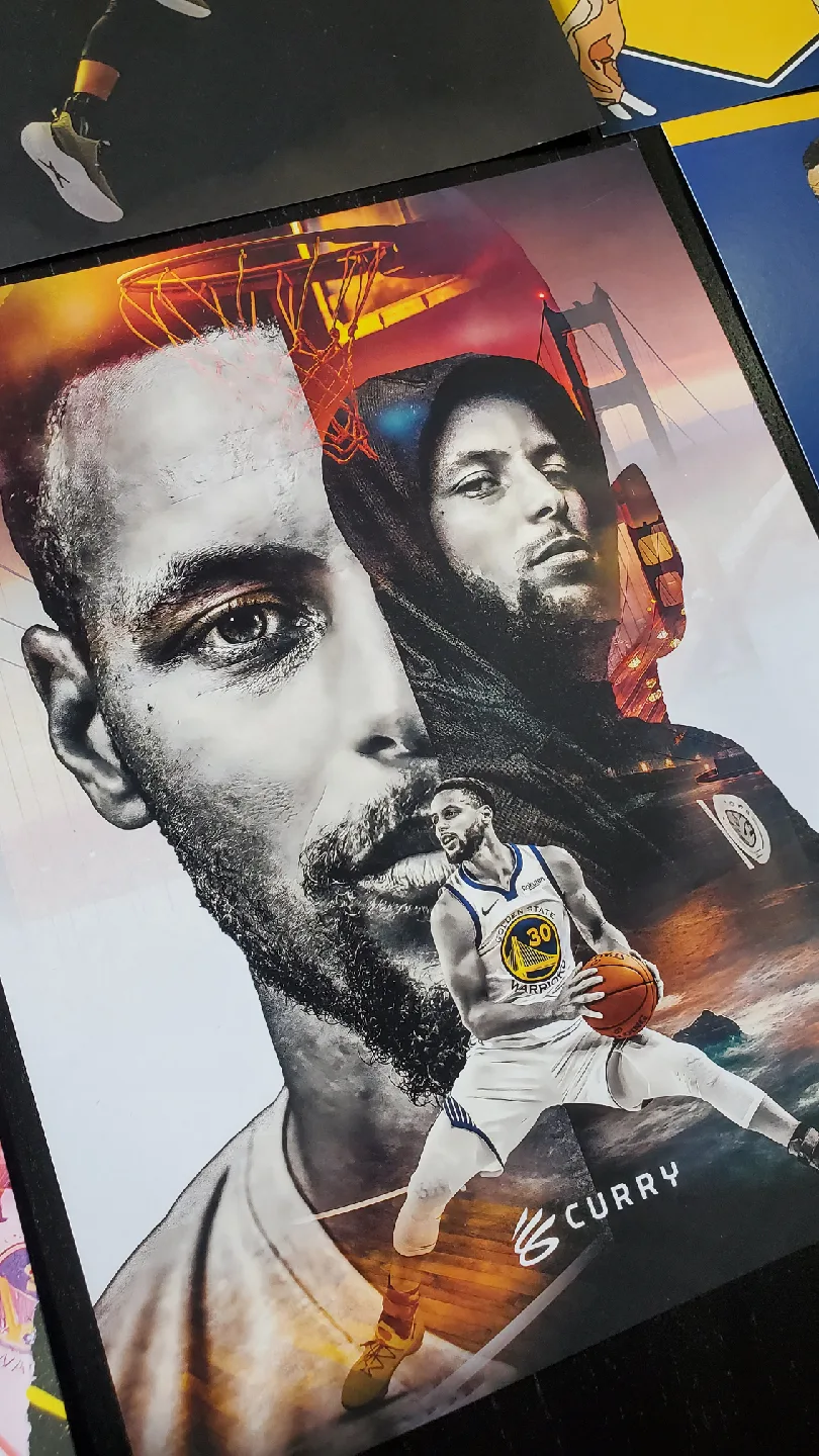 Steph Curry Basketball Wall Art NBA Poster, 9 Pack image indicator(6)