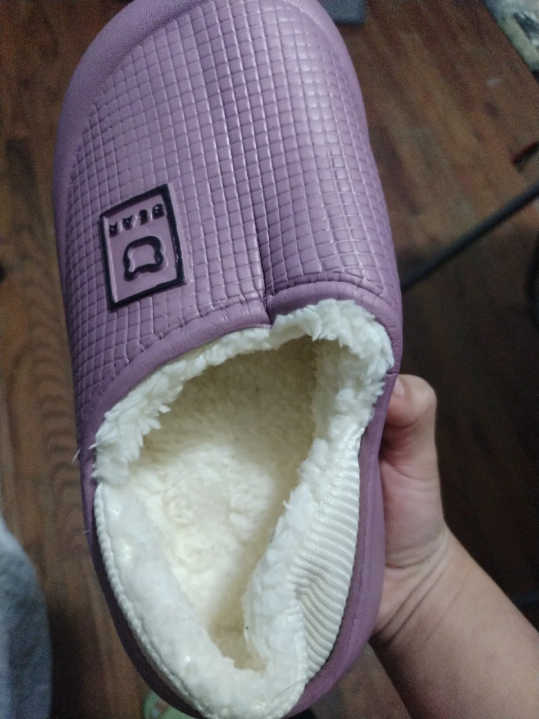 New Purple Bear Slippers Size 36-37 image indicator(2)