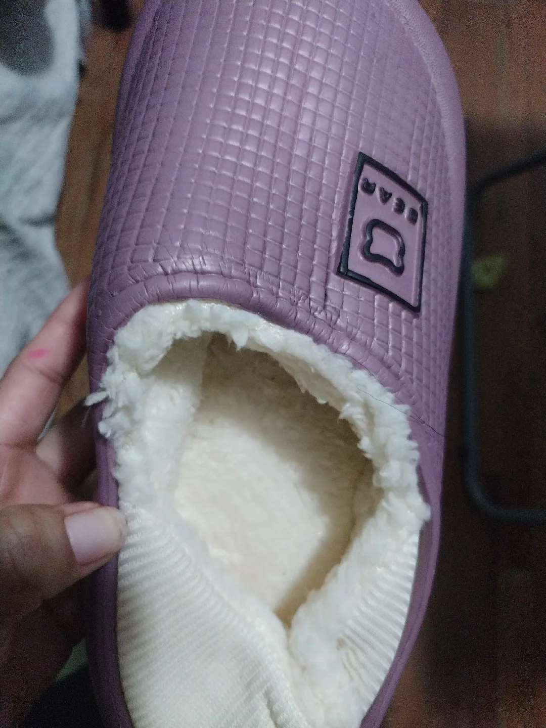 New Purple Bear Slippers Size 36-37 image indicator(3)