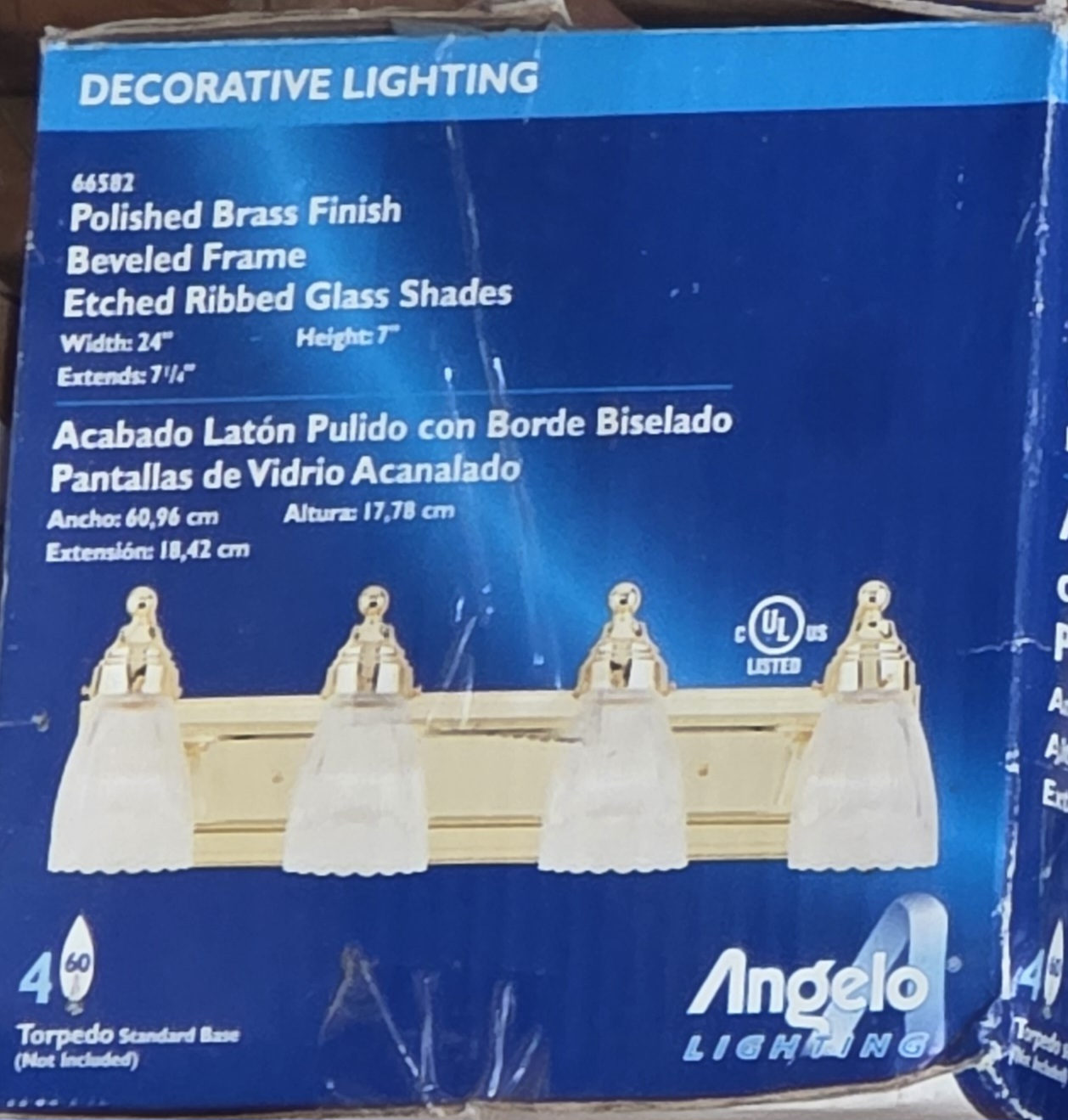 Angelo Lighting Polished Brass Finish Vanity Light - New - photo 2