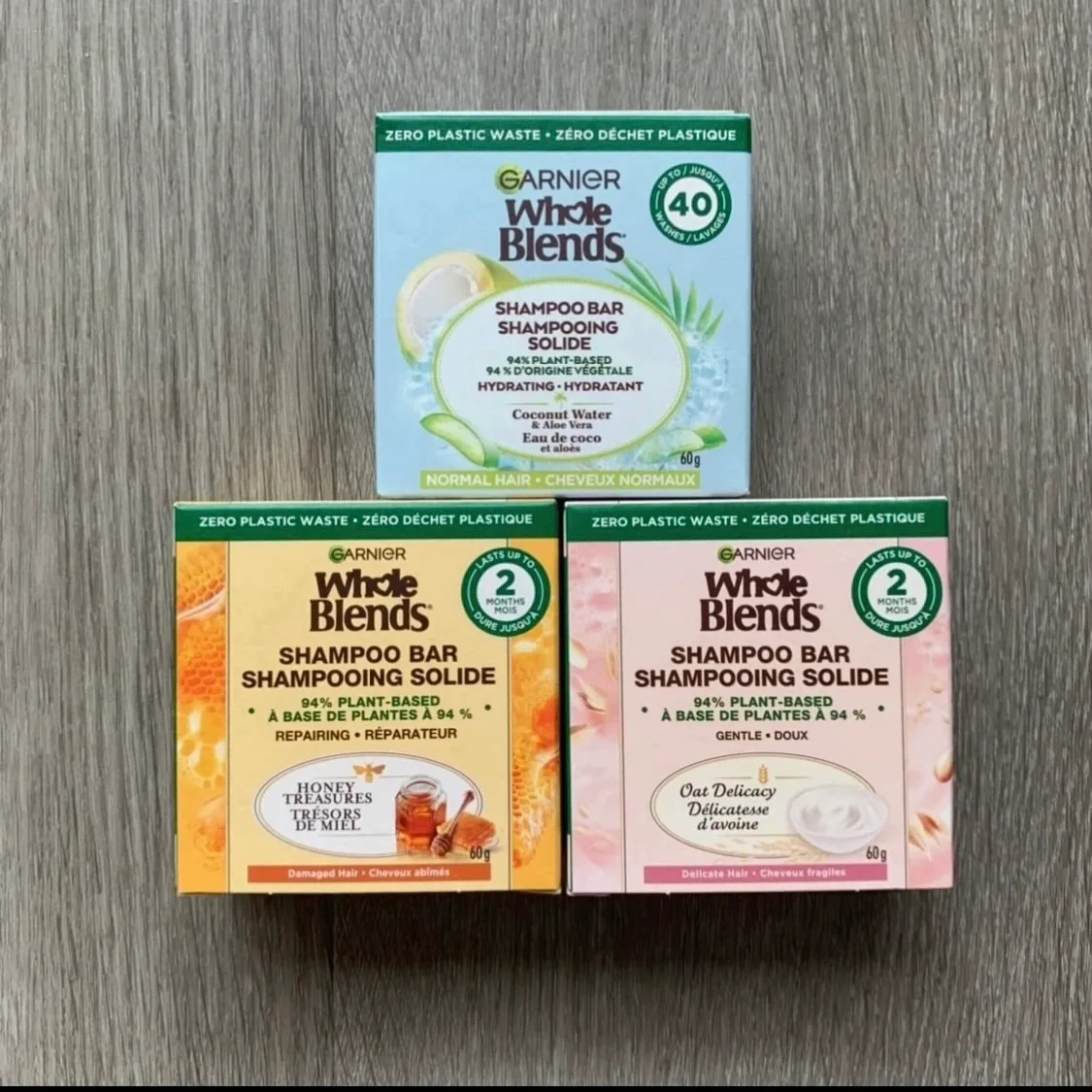 Garnier whole blends shampoo bar x 3 thumbnail