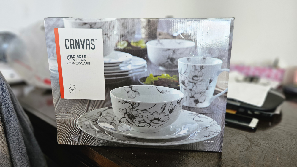 Canvas Wild Rose 16-Piece Porcelain Dinnerware Set