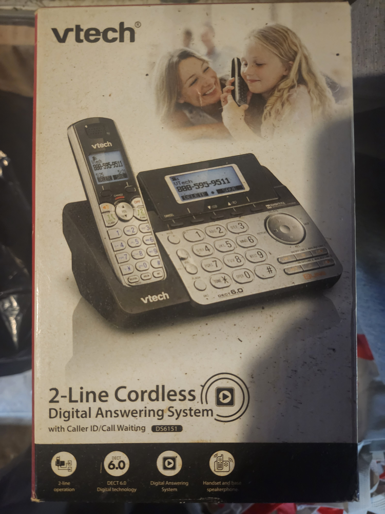 VTech 2-Line Cordless Phone DS6151 NEW