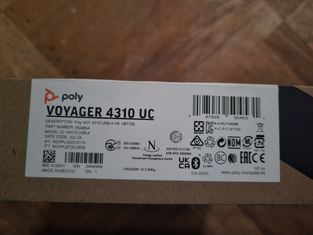Poly Voyager 4310 UC Headset - brand New! - photo 4