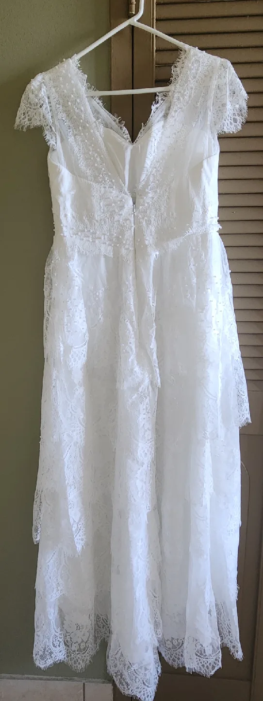 Lace Wedding Dress - White Size Small image indicator(2)