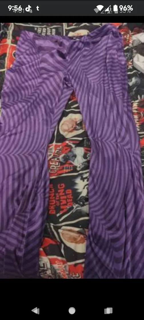 Dolls Kill x Willy Wonka Velvet Flare pants image indicator(6)