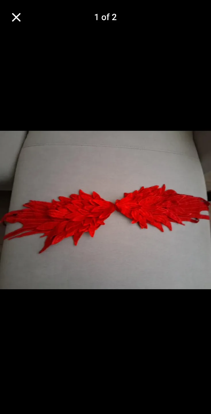 sew on Red Feather Wings thumbnail