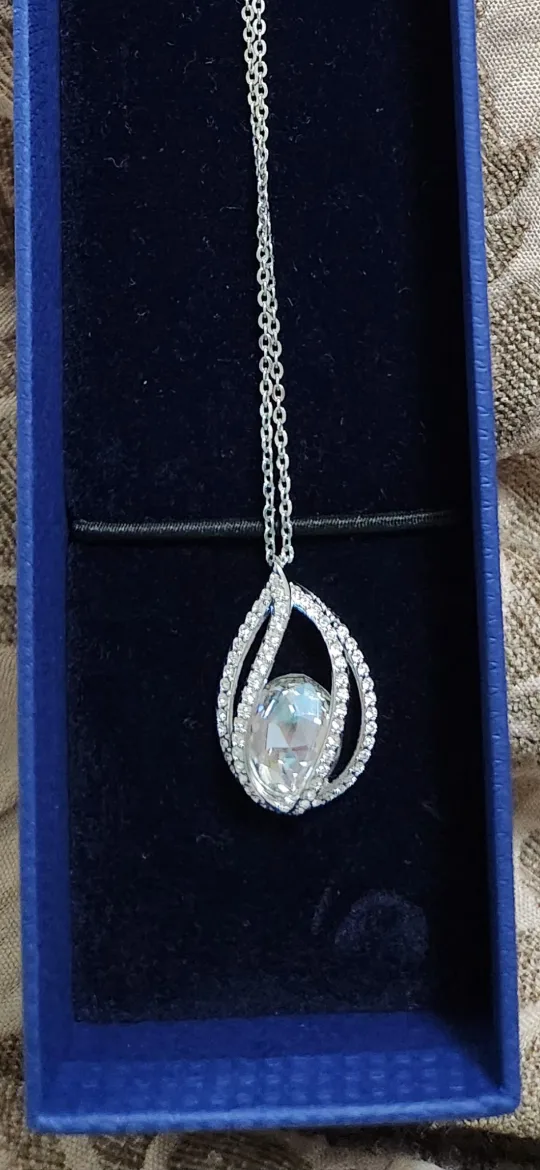 Swarovski Silver Necklace with Box thumbnail