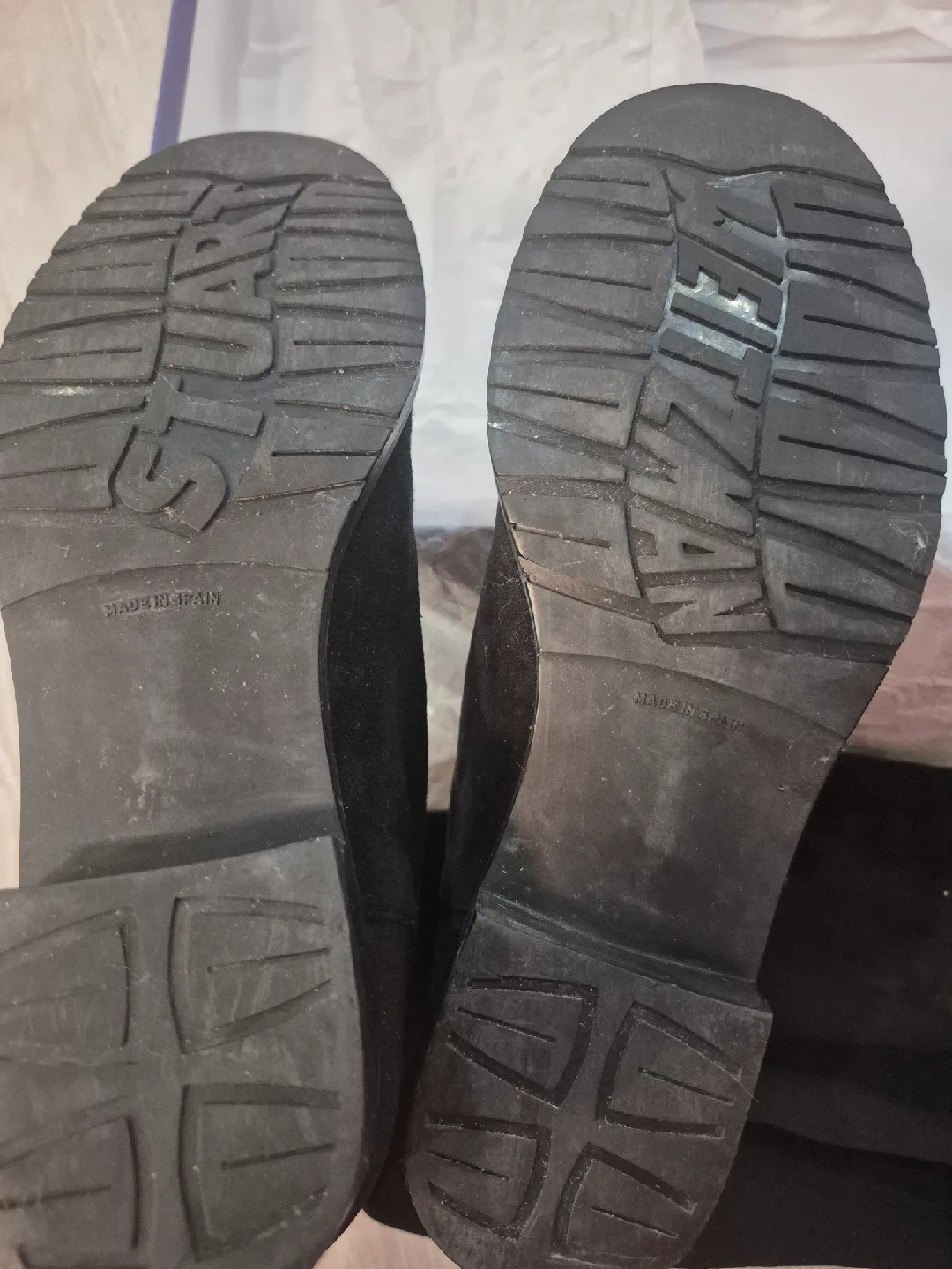 Stuart Weitzman Black Suede Boots, Size 8 image indicator(4)