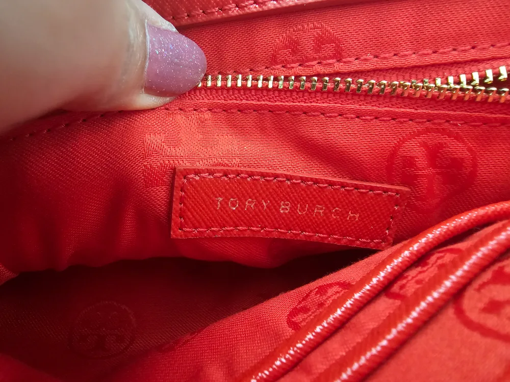 Authentic Tory Burch Red Leather Crossbody Bag image indicator(6)