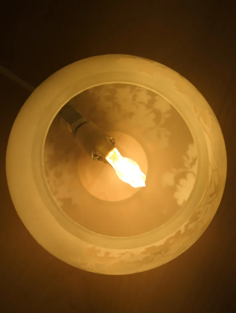 Floral Patterned Glass Globe Lamp image indicator(2)