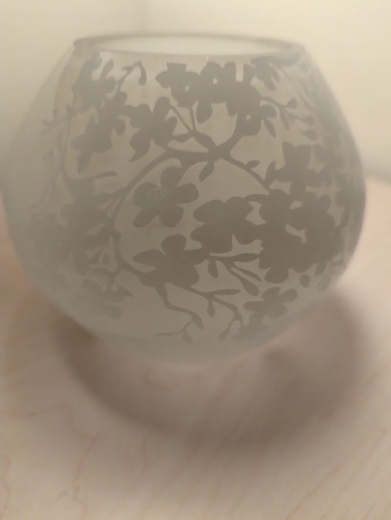 Floral Patterned Glass Globe Lamp image indicator(3)