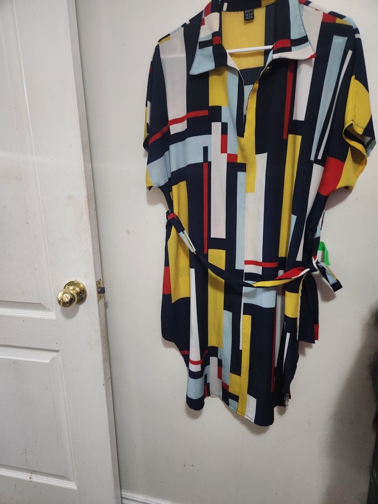 SHEIN XL Geometric Print Shirt Dress - photo 2