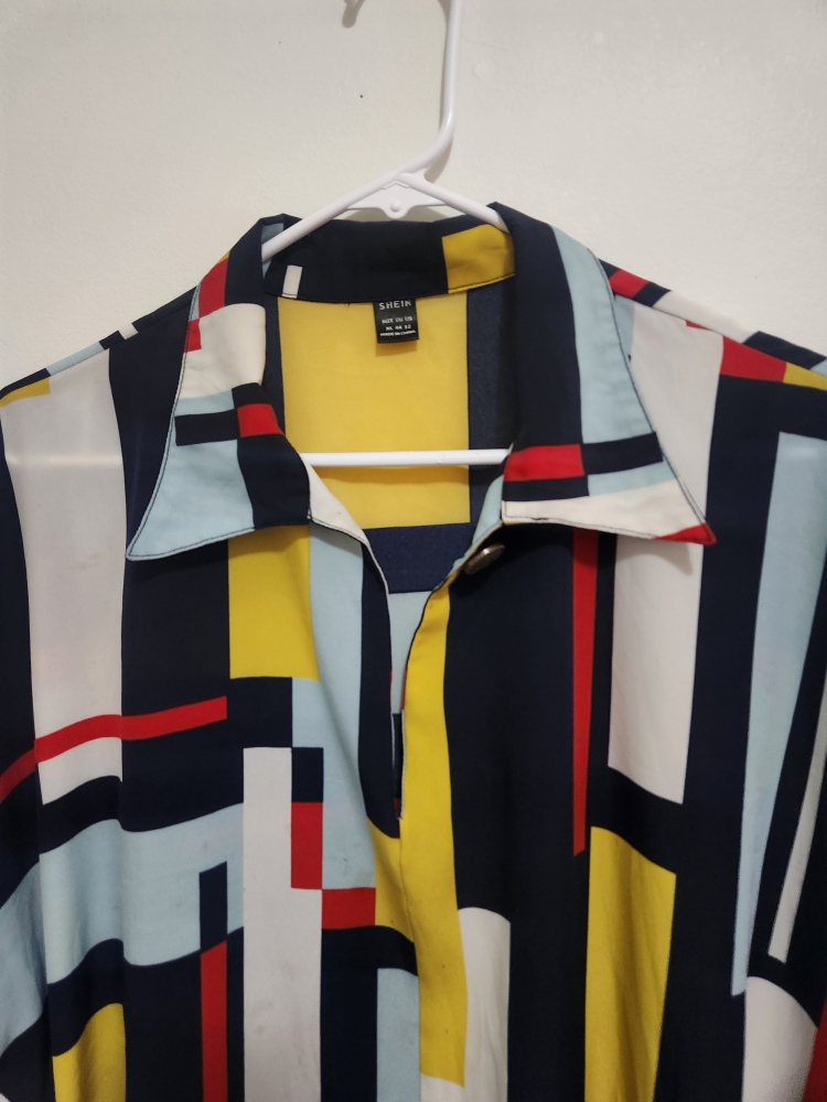 SHEIN XL Geometric Print Shirt Dress - photo 3