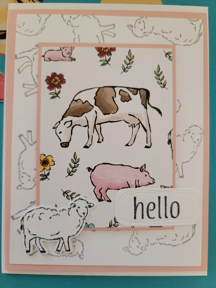 🥕 Handmade 'Hello' Farm Animal Card thumbnail