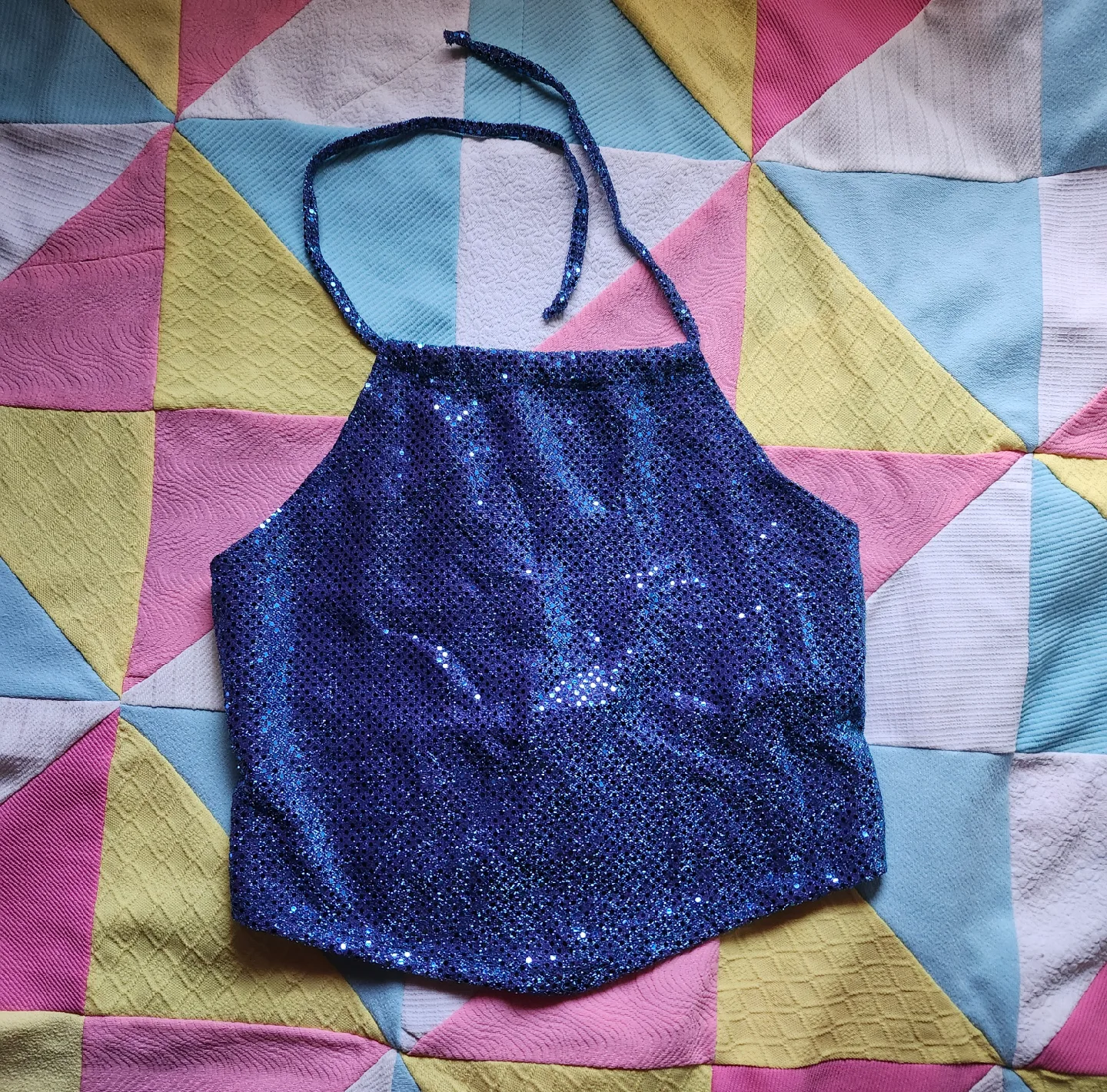 y2k sparkly halter top by Le Chateau thumbnail