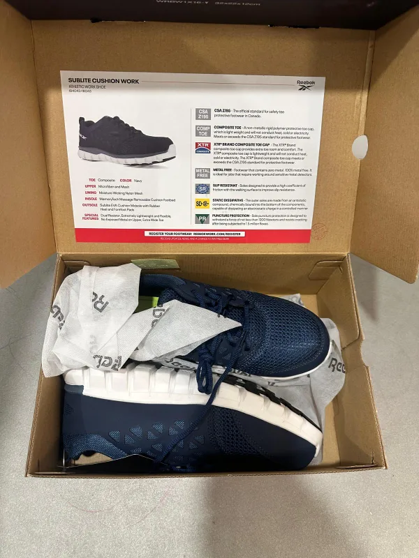 Reebok Sublite Cushion Work Shoes - Size 8W image indicator(2)