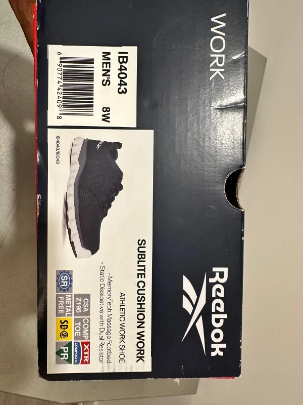 Reebok Sublite Cushion Work Shoes - Size 8W image indicator(6)