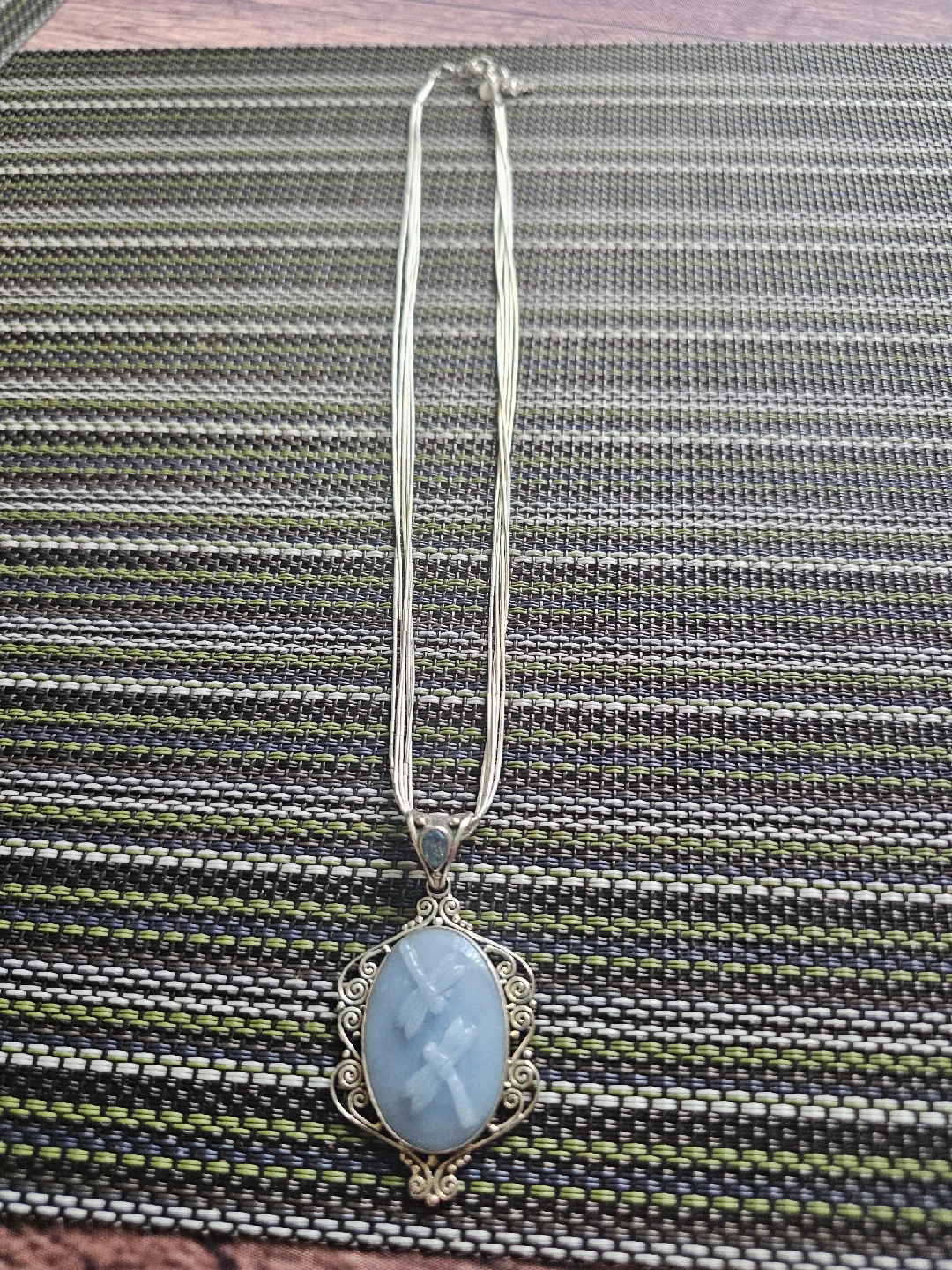 Blue Stone Pendant Necklace thumbnail