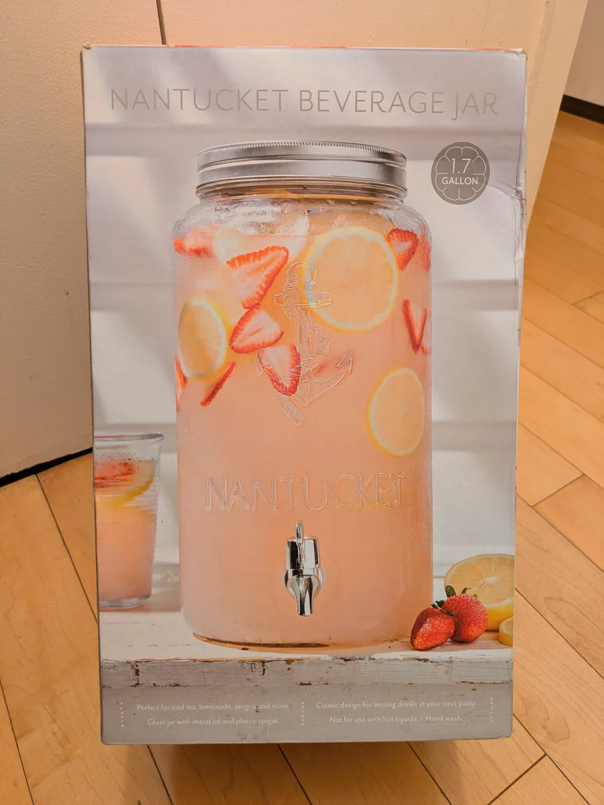 Sur La Table Nantucket Beverage Jar - 1.7 Gallons thumbnail