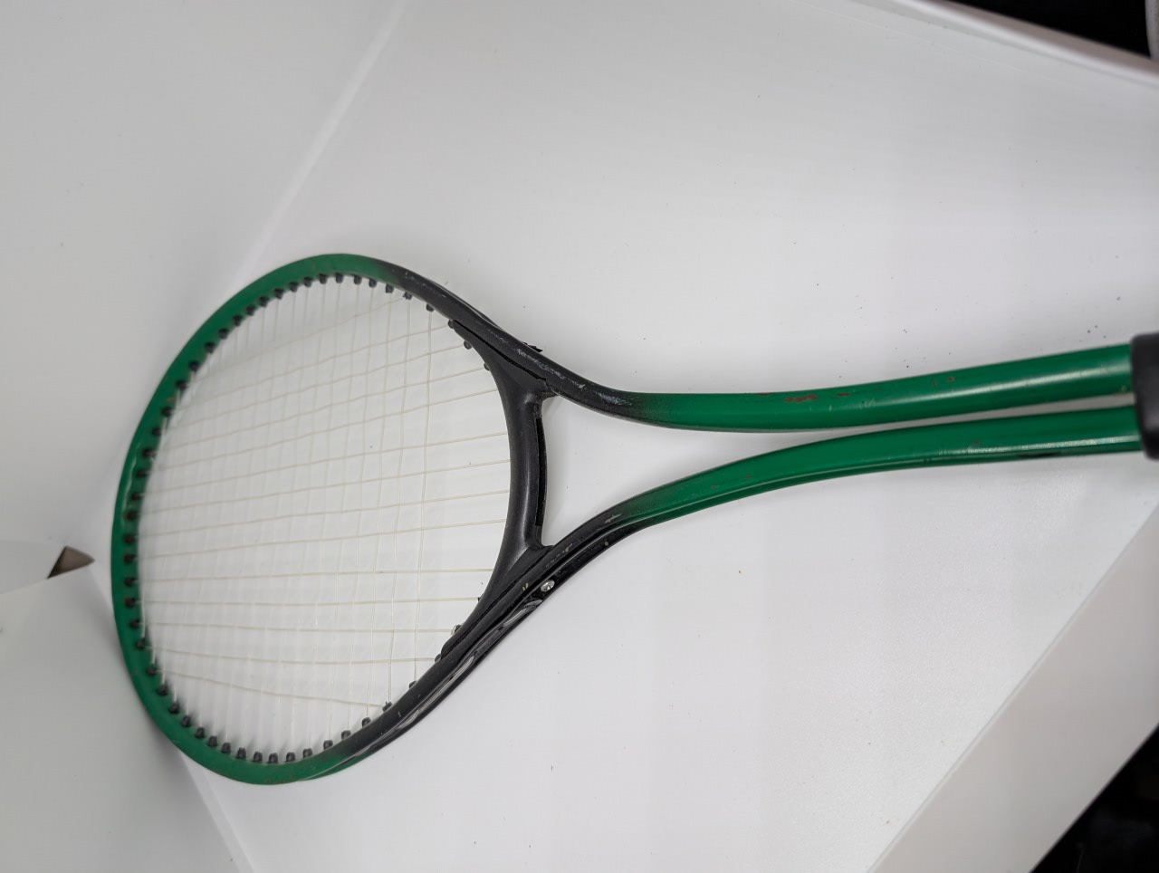 Used Tennis Racket - Green and Black